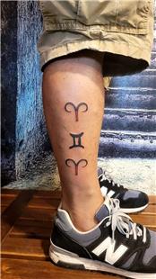 Bacaa Bur Sembol Dvmeleri / Horoscope Tattoos on Leg