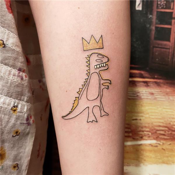 Jean Michel Basquiat Dinosaur 1984 Tattoo Dövme Çalışmalarımız
