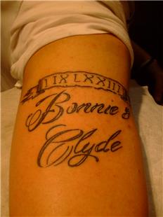 Tarih ve Bonnie and Clyde Yazd Dvmesi / Date, Bonnie and Clyde Tattoo
