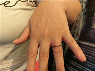 Alyans Yzk Parmaa sim Dvmesi / Finger Ring Name Tattoo