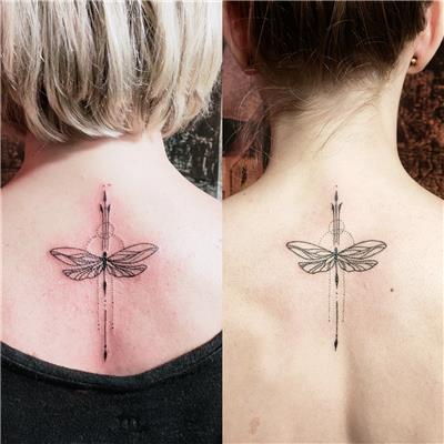 sirta-yusufcuk-dovmesi---dragonfly-tattoo-on-back