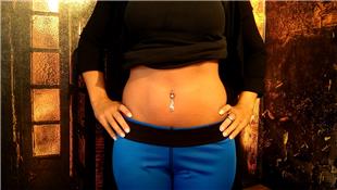 Sol Anahtar Tal Gbek Piercing / G Key Belly Button Navel Piercing