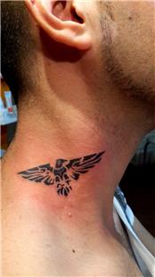 Boyuna Kartal Dvmesi / Eagle Tattoo on Neck