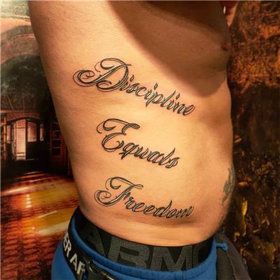 discipline-equals-freedom-yazi-dovmesi---discipline-equals-freedom-tattoo-
