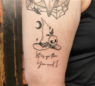 cadi-sapkasi-ay-kurukafa-dovmesi---witch-moon-skull-tattoo