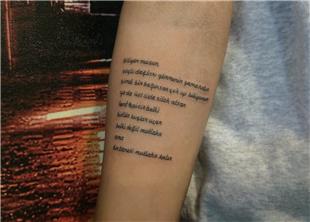 Turgut Uyar iir Dvmesi / Poetry Tattoo