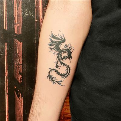 tribal-ejderha-dovmesi---tribal-dragon-tattoo