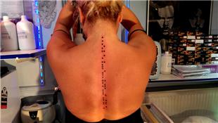 Brail Srt Dvmesi Koulsuz Sevgi / Braille Back Tattoo