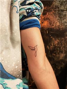 Tek izgi Ku Dvmesi / Single Line Bird Tattoo