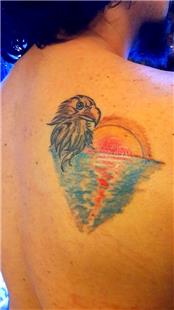 Kartal ve Gnbatm Dvmesi / Eagle and Sunset Tattoo