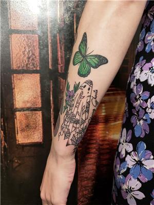 hayalet-ve-cicekler-dovmesi---chasing-ghosts-and-flowers-tattoo