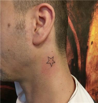 boyuna-yildiz-dovmesi---star-tattoo-on-neck