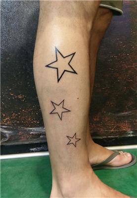 bacaga-yildiz-dovmesi---star-tattoo-on-leg