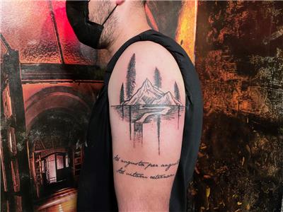 daglar-nehir-ve-cam-agaclari-dovmesi---mountains-pines-and-river-tattoo