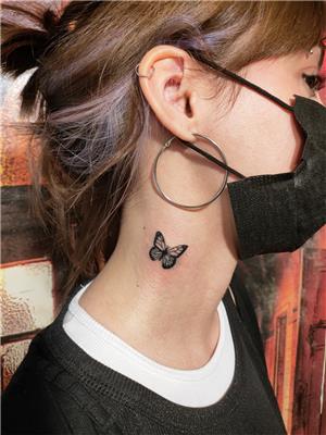 boyuna-kelebek-dovmesi---butterfly-tattoo-on-neck