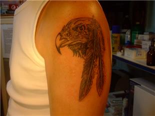 Kartal Ba ve Ty Dvmesi / Eagle Head and Feather Tattoo