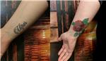 ugur-isim-dovmesi-gul-dovmesi-ile-kapatma-calismasi---name-tattoo-cover-up-with-rose-tattoo