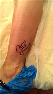 Ayak Bileinde Ku Dvmesi / Bird Tattoos