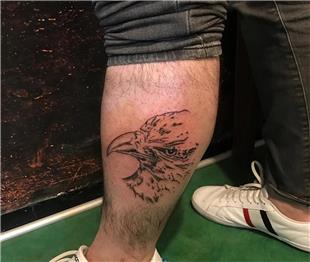 Bacaa Kartal Dvmesi / Eagle Tattoo on Leg