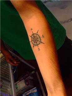 El izimi Pusula Dvmesi / Hand Drawn Compass Tattoo