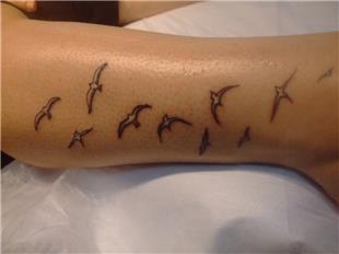 Bacak Ku Dvmeleri / Leg Bird Tattoos