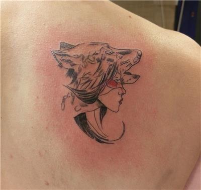 cizgisel-kurt-ve-kiz-prenses-mononoke-anime-dovmesi---princess-mononoke-wolf-and-girl-tattoo-