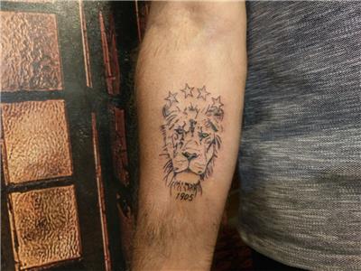 galatasaray-4-yildiz-1905-ve-aslan-dovmesi---galatasaray-4-star-1905-and-lion-tattoo