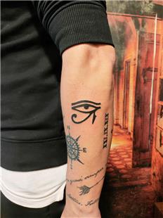 Rann Gz Eski Msr Sembol Dvmesi / Eye of Ra Egyptian Symbol Tattoo