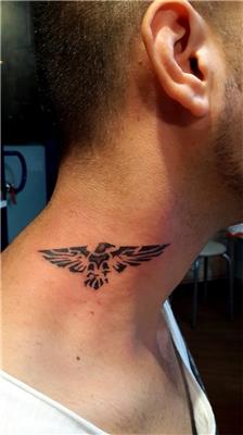 boyuna-kartal-dovmesi---eagle-tattoo-on-neck