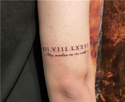 roma-rakami-tarih-ve-mi-madre-es-mi-cielo-tattoo