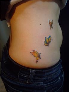 Renkli Kelebek Dvmeleri / Butterflies Tattoo