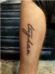 bacak-tughan-isim-dovmesi---name-tattoo-on-leg