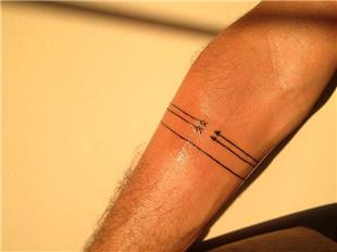 Kolu Saran Ok Bant izgi Dvmesi / Arm Band Line Arrow Tattoos