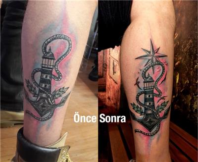 deniz-feneri-ve-capa-dovmesi-pusula-ve-kuslar-ile-yenileme-calismasi---lighthouse-and-anchor-renewal-compass-birds-cover-up-tattoo