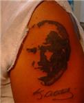 siluet-mustafa-kemal-ataturk-portresi-ve-imzasi-dovme---ataturk-portrait-and-signature-tattoo