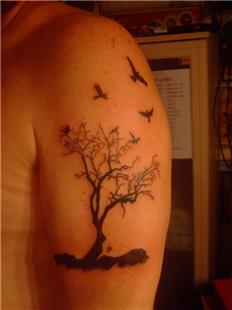 Aa ve Kular Dvmesi / Tree and Birds Tattoo