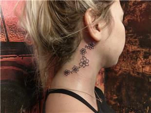 Boyuna iek Dvmesi / Flower Tattoos on Neck
