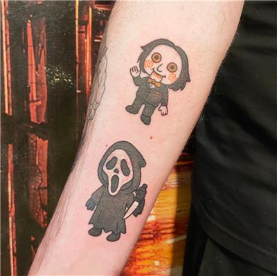 testere-ve-ciglik-film-dovmeleri---the-saw-and-scream-movie-tattoos