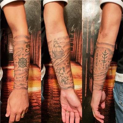 alt-kol-kaplama-dovme---half-arm-sleeve-tattoo