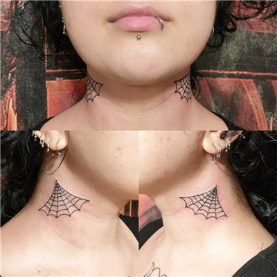 boyuna-orumcek-agi-dovmesi---spider-web-on-neck-tattoo