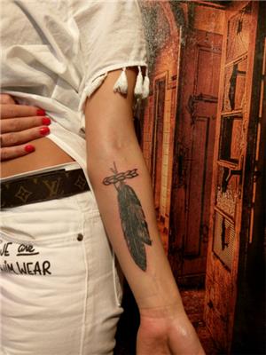 batuhan-isim-dovmesi-tuy-dovmesi-ile-kapatma---name-tattoo-cover-up-with-feather