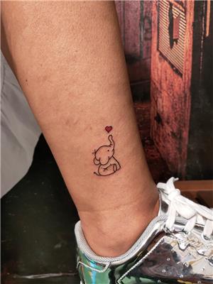fil-ve-kalp-dovmesi---elephant-and-heart-tattoo