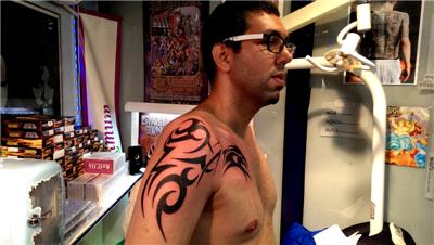 tribal-omuz-gogus-ejderha-dovmesi---tribal-shoulder-chest-dragon-tattoo