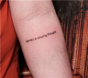 Karma's a Relaxing Thought Taylor Swift Tattoo