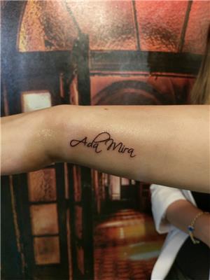 ada-mira-cocuk-ismi-dovmesi---name-tattoos