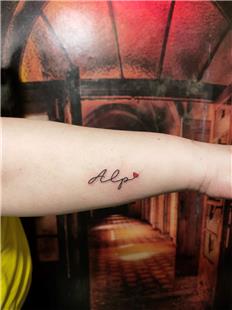 Alp smi ve Kalp Dvmesi / Name and Heart Tattoo