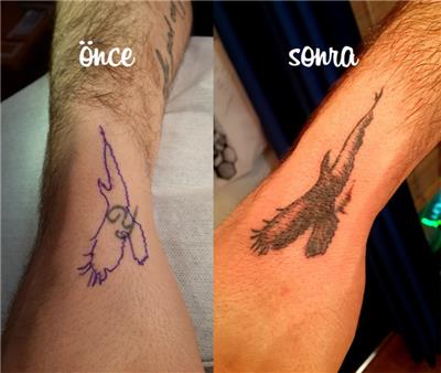 kartal-dovmesi-ile-harf-kapatma---tattoo-cover-up-