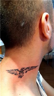 boyuna-kartal-dovmesi---eagle-tattoo-on-neck