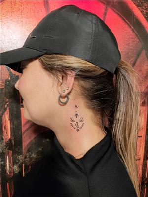 boyuna-aslan-burcu-dovmesi---leo-horoscope-neck-tattoo