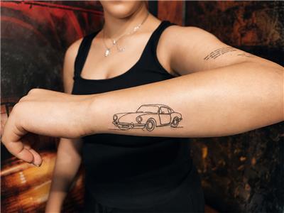 cizgisel-minimal-araba-dovmesi---line-work-minimal-car-tattoo